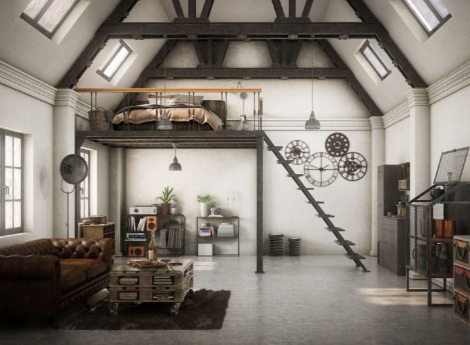 Spacieux appartement de style industriel