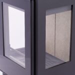 Poêle à bois avec vitres sur trois faces